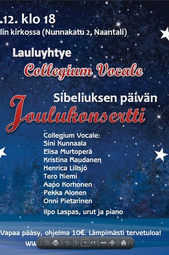 Sibeliuksen päivän joulukonsertti
